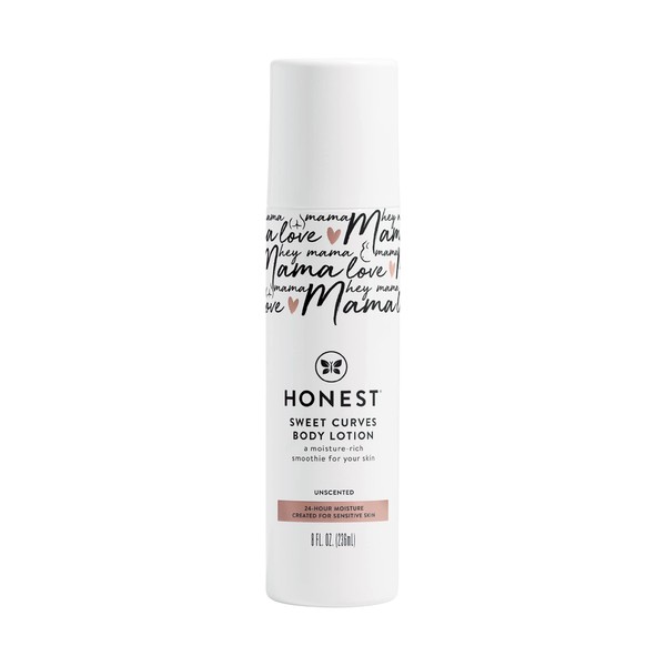 The Honest Company Honest Mama Sweet Curves Moisturizing Body Lotion for Sensitive Skin | Plant-Based, Shea Butter, Avocado Oil | 8 fl oz
