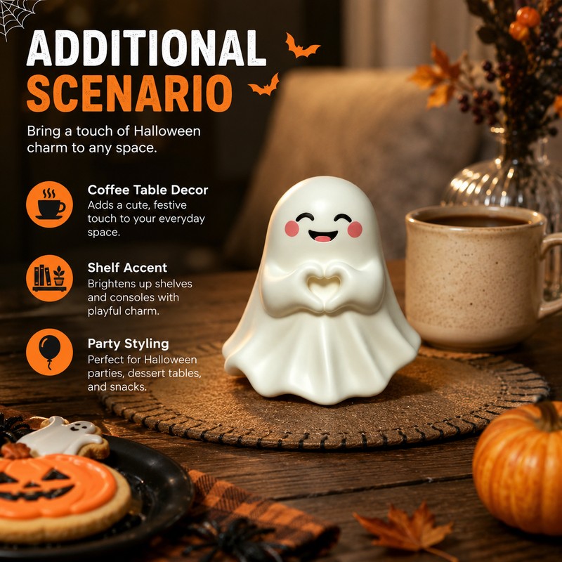 Middle Finger Ghost Statue for Halloween Decor – Cute &