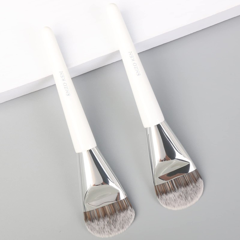 ENZO KEN Flat Foundation Brush, Oversized, Large Double-Sided Liquid Foundation