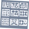 TEHAUX 2pcs White Earring Stencils Hollow-Out Craft Templates for Handmade