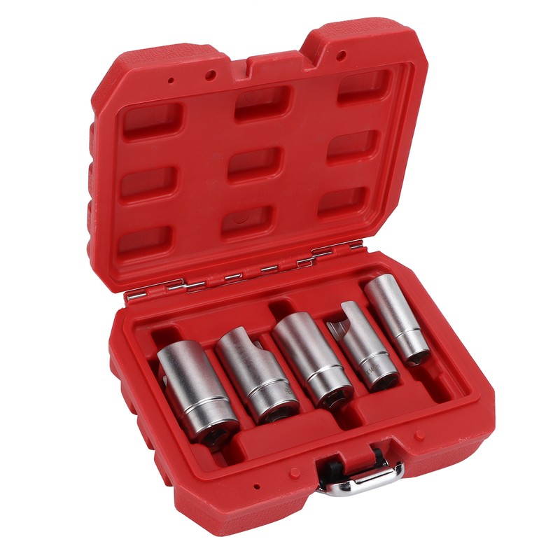 3/8inD Elbow Connector Socket Set Fitting Kit Chrome Alum Car