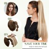 Charites Ponytail Extension, 18 Inch Claw Clip Ponytail Extension Human