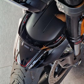 Resin Bike Motorcycle 3D Stickers Compatible with Triumph Trident 660 2021-2023. Fender Covers Protections from Impact and Scratches. Resin Stickers - Made in Italy