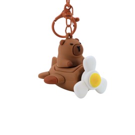 SPEEDYUNI Cute Capybara Keychain | Peaceful, Adorable & Trendy Animal Accessories with Unique Styles, Perfect for Bags, Keys, and Gifts (Capybara Airlines)