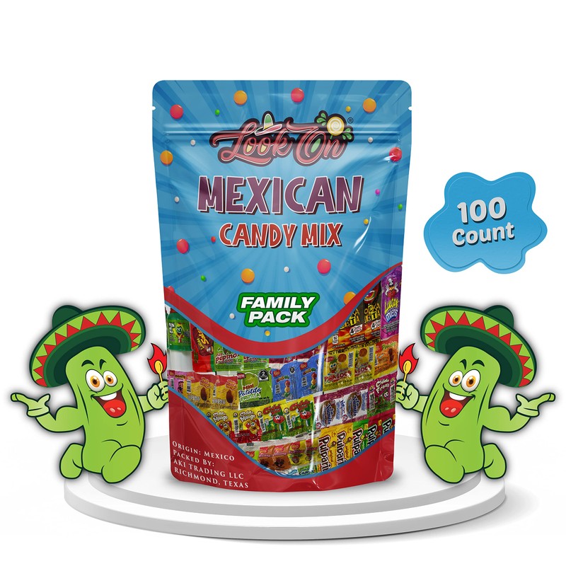 Mexican Candy Mix Bag Family Pack (100 Count) Sweet, Sour