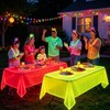 4 Pack Neon Table Cloths Table Cover for Glow Neon