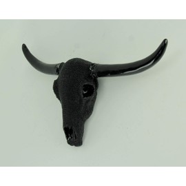 Black Beaded Bull Western Steer Skull Wall Decor