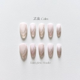 [Calm] Handmade nail tips - Coffin / [고요 Calm] 수제네일팁 - 코핀
