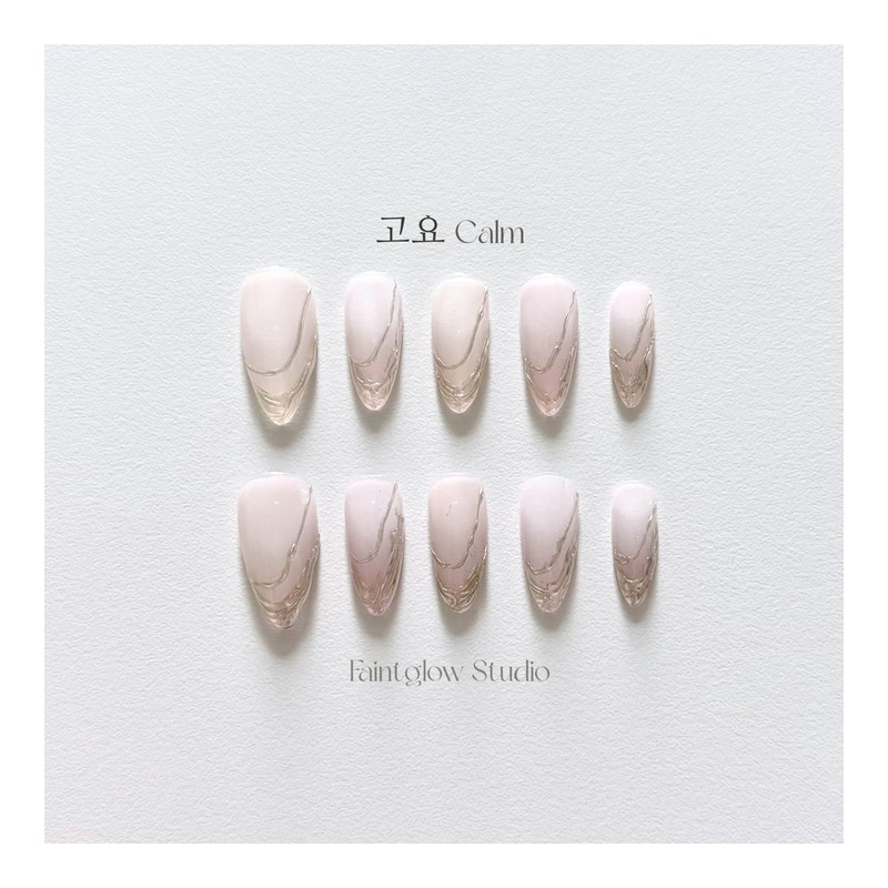 [Calm] Handmade nail tips - Coffin / [고요 Calm] 수제네일팁