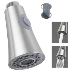 Grifo de Fregadero de Cocina 1/2" ABS, Tirar hacia Abajo, Reemplazo de Ducha, Plástico de Alta Resistencia, Imitación Acero, Diseño Elegante y Funcional