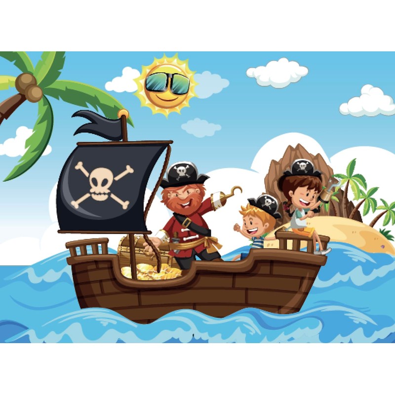 FLINK Rompecabezas Infantil Los Piratas 48 Piezas