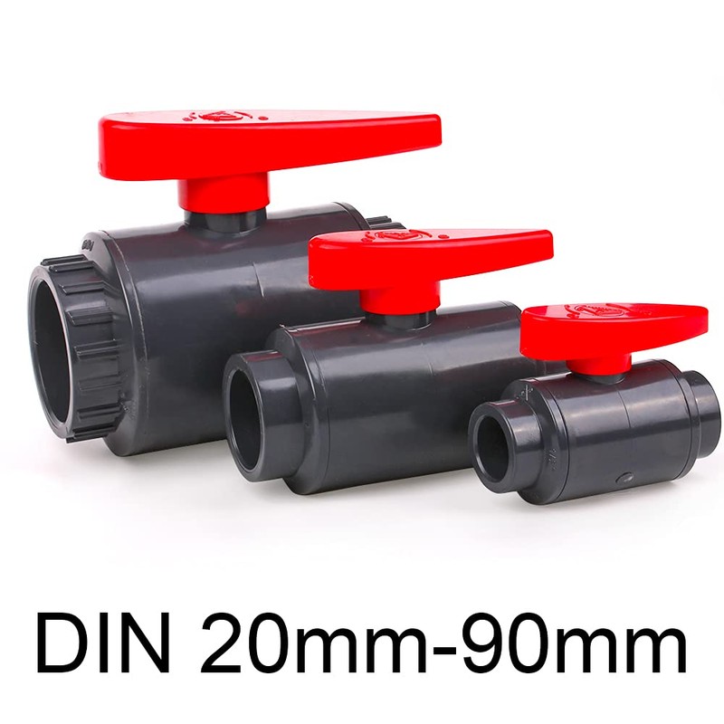 Sanking DIN Gray UPVC 40mm T Handle Compact Ball Valve