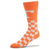 For Bare Feet Tennessee Volunteers Orange Checkerboard Crew Socks, One