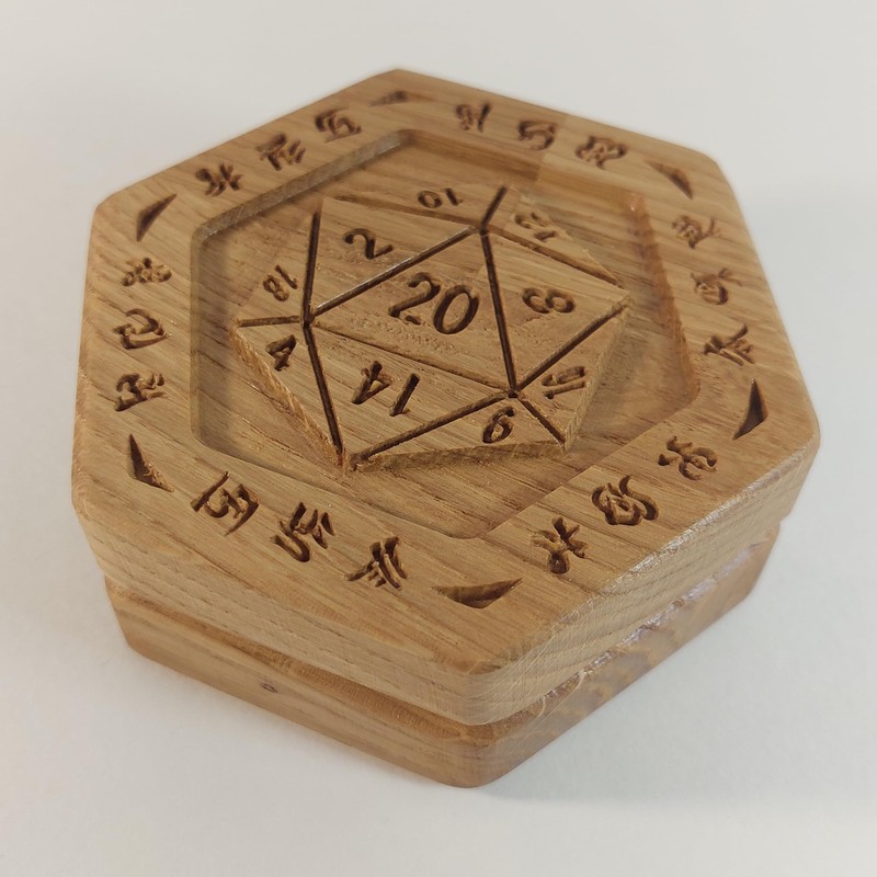Dice Box - D20 Runes Red Dice