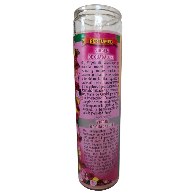 Virgin of Guadalupe (Virgen de Guadalupe) Rose Perfumed Devotional Candle
