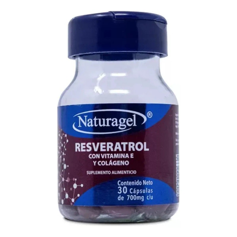 Resveratrol Con Vitamina E Y Colágeno 30 Cápsulas Naturagel Sin