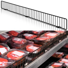 1 Pcs Retail Gondola Shelf Front Wire Fence Guard, Black, 48" X 3"