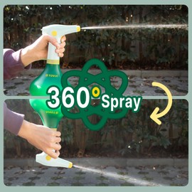 T TOVIA: 1-Liter USB-C Battery Powered Electric Spray Bottle, Rechargeable, Portable Garden and Plant Sprayer, Mister, for Outdoor and Indoor Plants and Small Gardens, Handheld Powered Sprayer