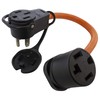 AC WORKS 50-Amp RV/Range/Generator 14-50 Piggy-Back Plug Adapter (To 4-Prong