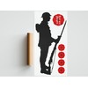 Medium Remembrance Soldier Silhouette Window Sticker for Glass - Includes