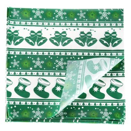 HARFINGTON 100pcs Socks Wax Paper Sheets 12" x 12" Bell-adorned Oil-absorbing Dry Food Wrapping Paper for Sandwich Baking Paper Liners Picnic Basket Bread Hamburger Wrap Kitchen, Green