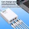 Universal 120W 6-Port USB C Fast Wall Charger Block Charging