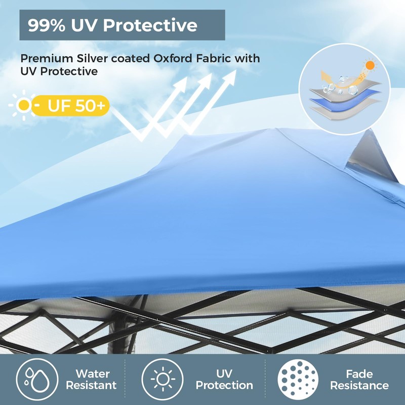 Canopy Tent 8x8 ft Outdoor Pop Up Canopy with Vented