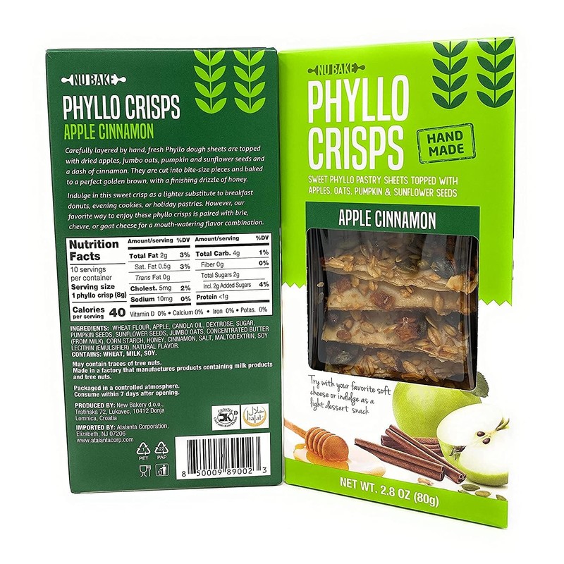 Phyllo Crisps Pastry Dough Sheets Crisp Snack Bundle - Apple