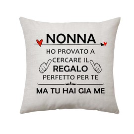 Aconesong Grandma Gifts for Women Pillow Cover Gifts for Grandpa Nanny Birthday Christmas Wedding Grandma Decorative Family Gratitude Funny Gratitude Thank You Mother's Day Gifts (Grandma)