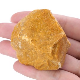 GUJOXILA 1.8"-2.2" Yellow Aventurine Raw Rough Healing Crystals Natural Stones Rocks Gemstones Protection Reiki Tumbling Cabbing Divination Meditation Fountain Stone 1pcs