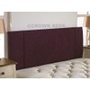 CROWNBEDSUK QUALITY PORTOBELLO CHENILLE HEADBOARD 2ft6,3ft,4ft,4ft6,5ft,6ft (2FT6 SMALL SINGLE, Aubergine)