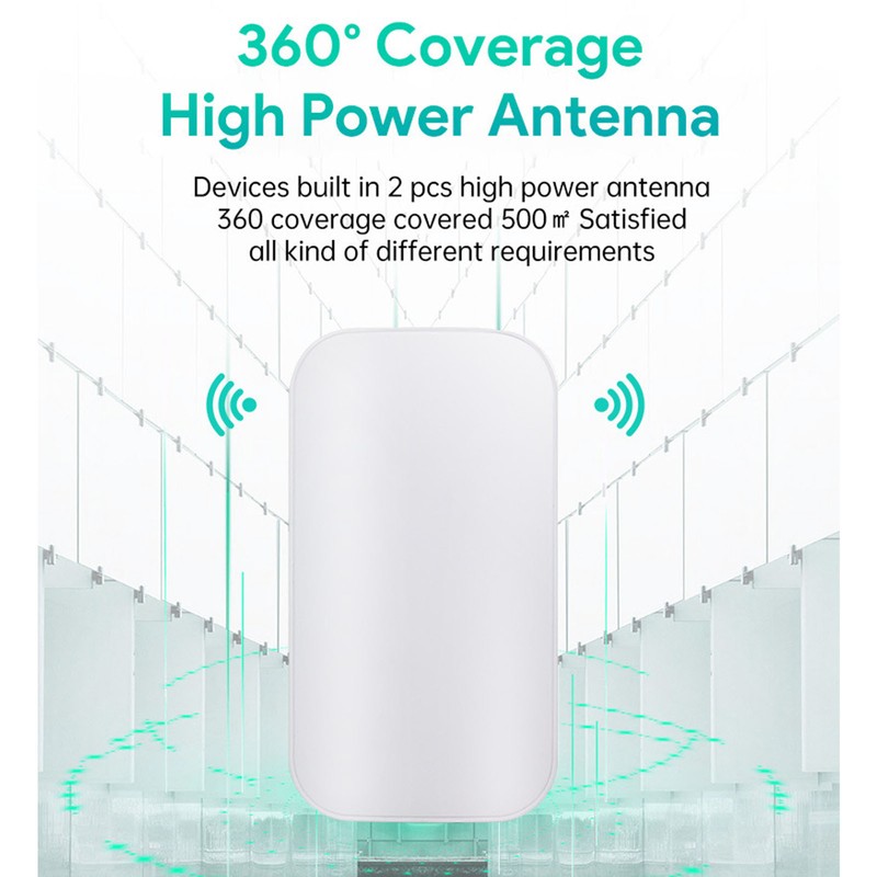 Outdoor WiFi Extender 1200Mbps 2.4G 5.8G Dual Band IP65 Waterproof