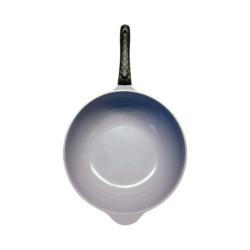 |Made In Korea| Non-Stick Ceramic Frying Wok Pan Interior Exterior