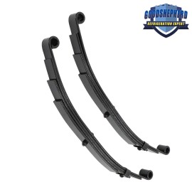 goodshepherd18 Pack of 2 For 3500 lbs Axle Trailer Leaf Spring 4 Leaf Double Eye 1750 lbs Cap