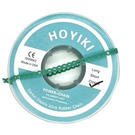 Orthodontic Dental Elastic Ultra Power Rubber Chains Multi-Colors Rubber Chains for Braces Power Dental Orthodontic (Green, Long)