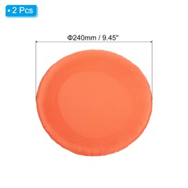 PATIKIL 9.5" Round Bar Stool Cover, 2 Pack Washable Elastic Stool Cover for Diameter 11"-13" Chair, Orange Yellow