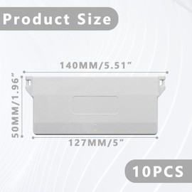 Pack of 10 Slat Curtain Weighted Plates Replacement Part, 127 mm Replacement Slats for Slat Curtain, White Slats Weights Vertical Blind, Weight Slats for Vertical Blinds