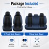 SecosAutoparts 5-Seat Car Seat Covers Full Set Microfiber Leather Waterproof