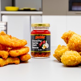 Polar Crunchy Garlic Chili Sauce 4.03oz (Pack of 12), Extra Crispy Chili Oil, Savory Umami Topping, Good on Everything, Gourmet Hot Sauce, Savory condiment, Vegan Friendly, Gourmet Hot Sauce, No MSG, Chili Crisp