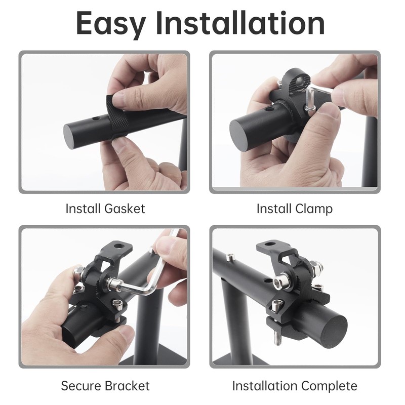 Motorcycle Light Bar Mount Brackets CNC Aluminum Fork Tube Clamps