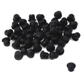 Tighall 50PCS Black Soft Plastic Plug Hole Cover, 4.5mm Waterproof Cap Plug for Holes
