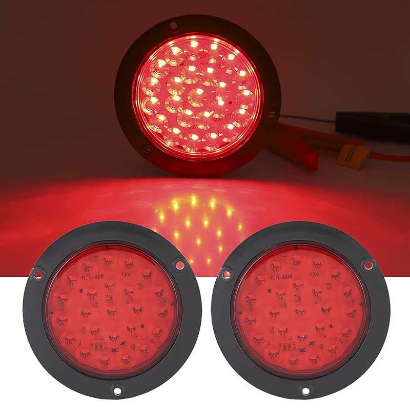 Luces Traseras de Remolque LED Rojas Redondas Freno de Parada