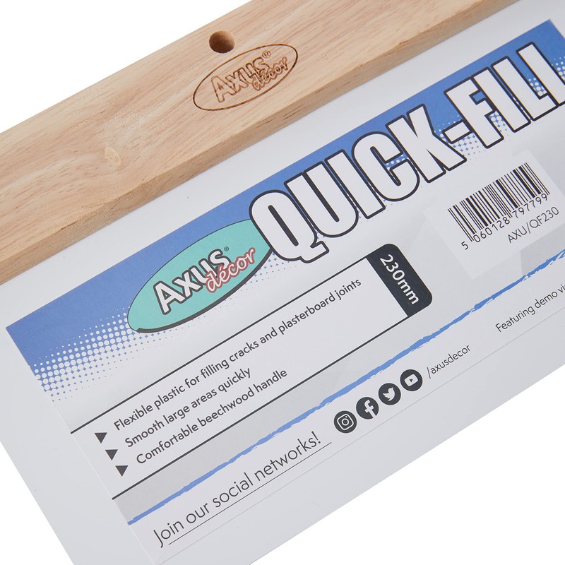 Axus Decor Quick-Fill (Blue Series) Flexible Caulking Blade Beechwood Handle