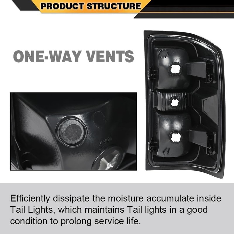 CNNELL Rear Tail Light Assembly Clear Euro Compatible With 2016-2019