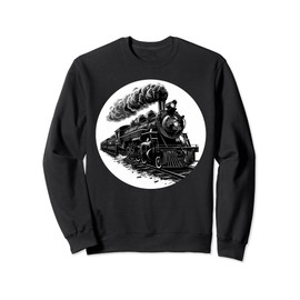 Locomotive with coal for railway outfit lovers sweatshirt, black