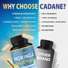 Organic Cadane Moringa Extract Capsules, 6 Months Supply with Ashwagandha