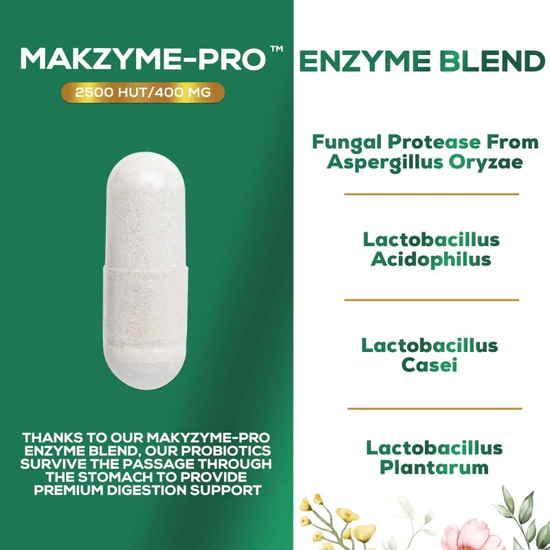 Enzimas Digestivas Plus Prebióticos Y Probióticos 1000 Mg