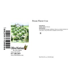 OliveNation Pecan Flavor - 4 ounces - Gluten-free, Sugar-free - Premium Quality Flavoring Extract For Baking