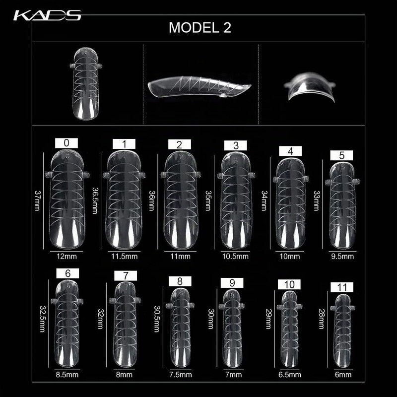 Kads 120 Full Coverage Clear Acrylic UV Gel Nail Art