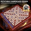 Crossword Game with Rotating Wooden Board, Foldable Board into Portable